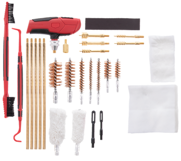 Birchwood Casey Universal Gun Cleaning Kit Multi-Caliber/Multi-Gauge 22-Piece Black/Red