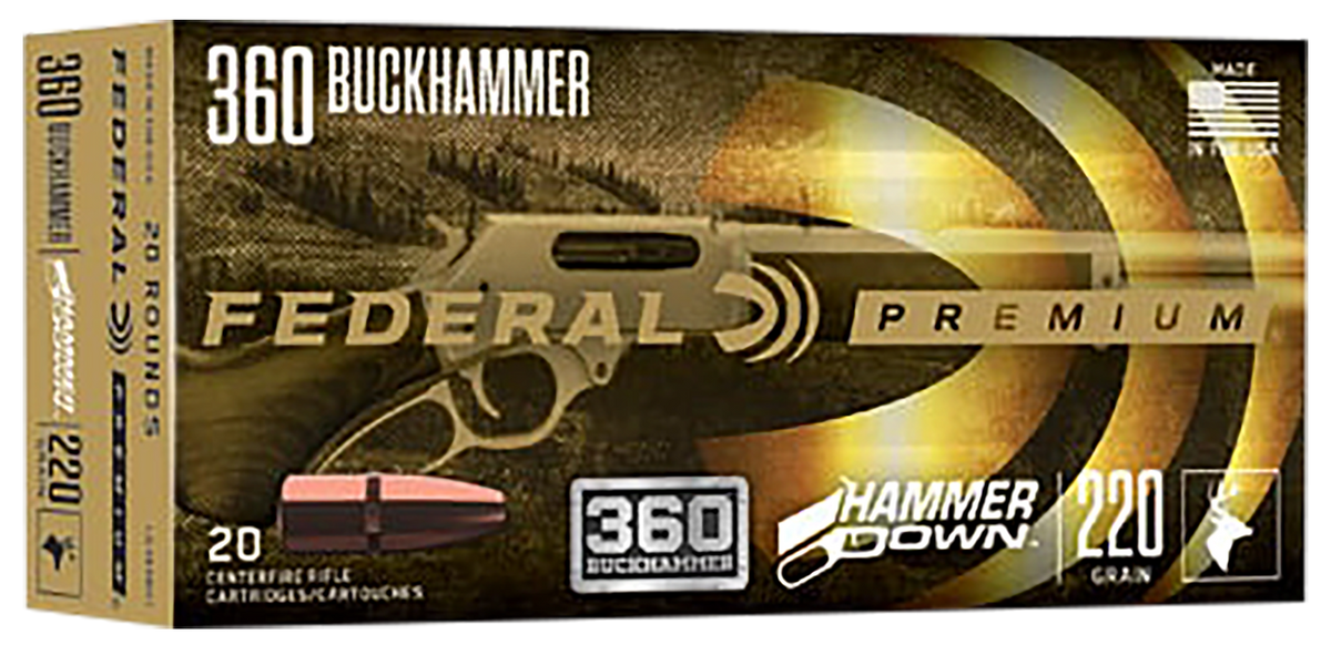 Federal Premium HammerDown 360 Buckhammer 220gr Soft Point 20rd - Box or Case