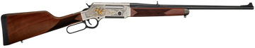 Henry Long Ranger Wildlife 243 Win 20" 4+1 Lever-Action Rifle - Antelope Edition, Engraved Nickel w/24K Gold Inlay
