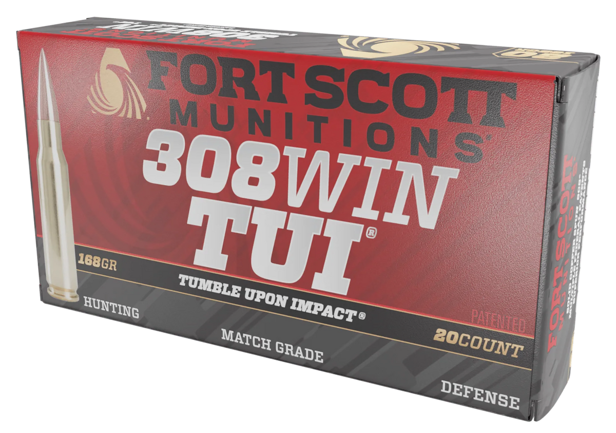 Fort Scott Munitions Tumble Upon Impact (TUI) Brush Hog 308 Win 168 gr Solid Copper Spun - Box or Case