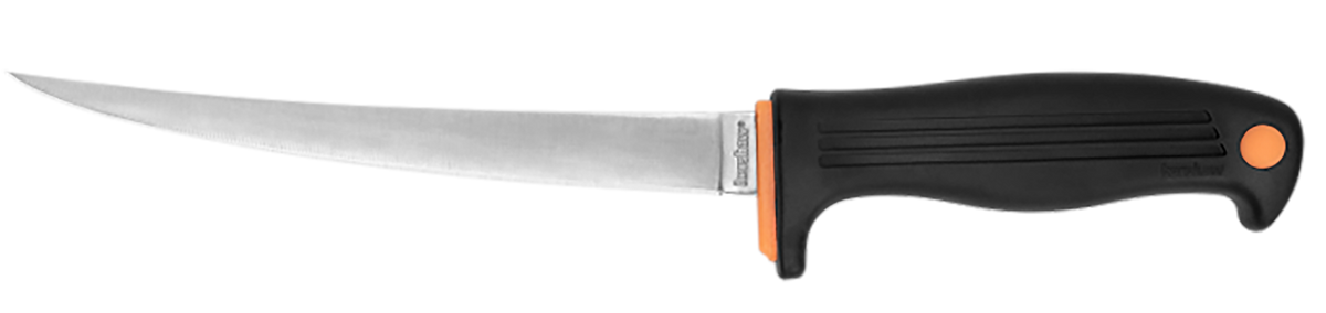 Kershaw Clearwater 7" Fixed Fillet Plain Satin 420J2 SS Knife - Black Co-Polymer Handle