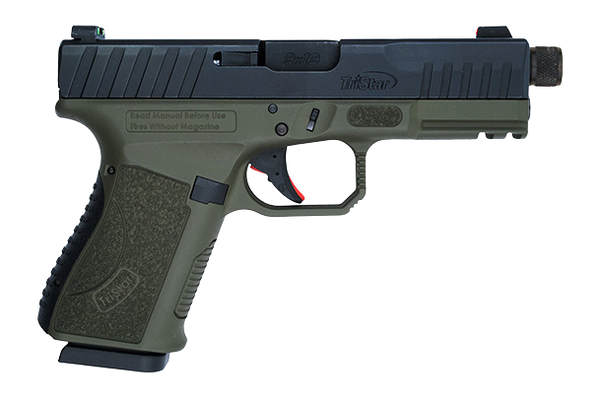 TriStar Apoc Pro 9mm Luger 4.50" 15+1 Semi-Auto Pistol - OD Green / Black Cerakote
