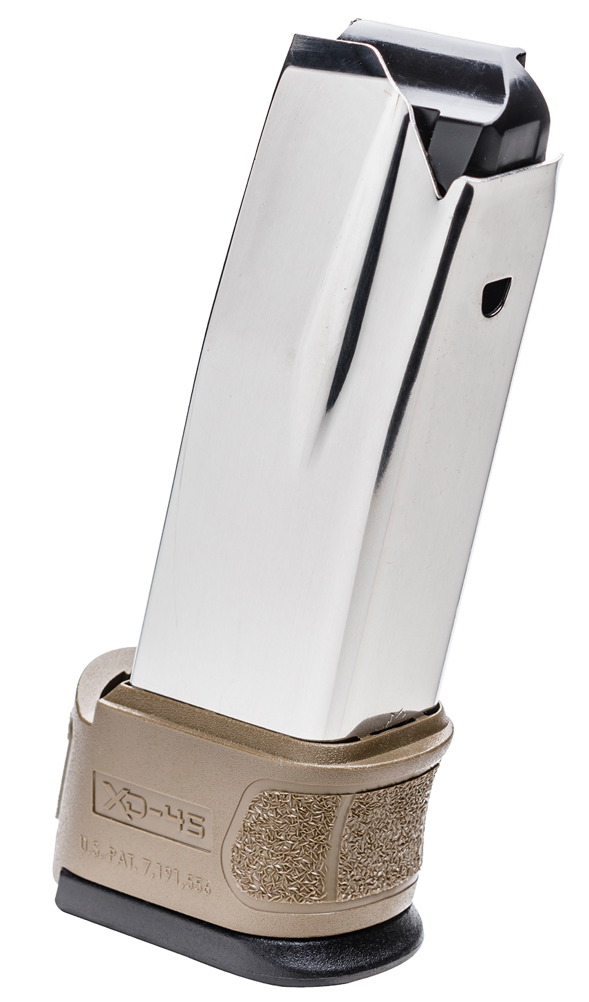 Springfield Armory XD Mod.2 45 ACP 10-Round Stainless Steel Magazine - Silver/FDE