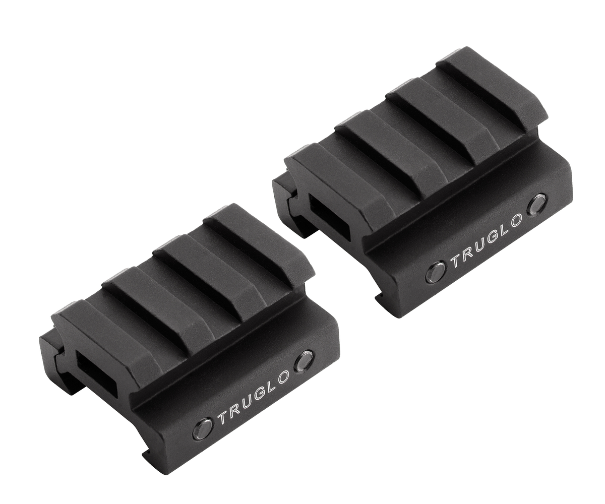 TruGlo TG8972B Picatinny Riser Mount 1/2" 2-Pc Matte Black