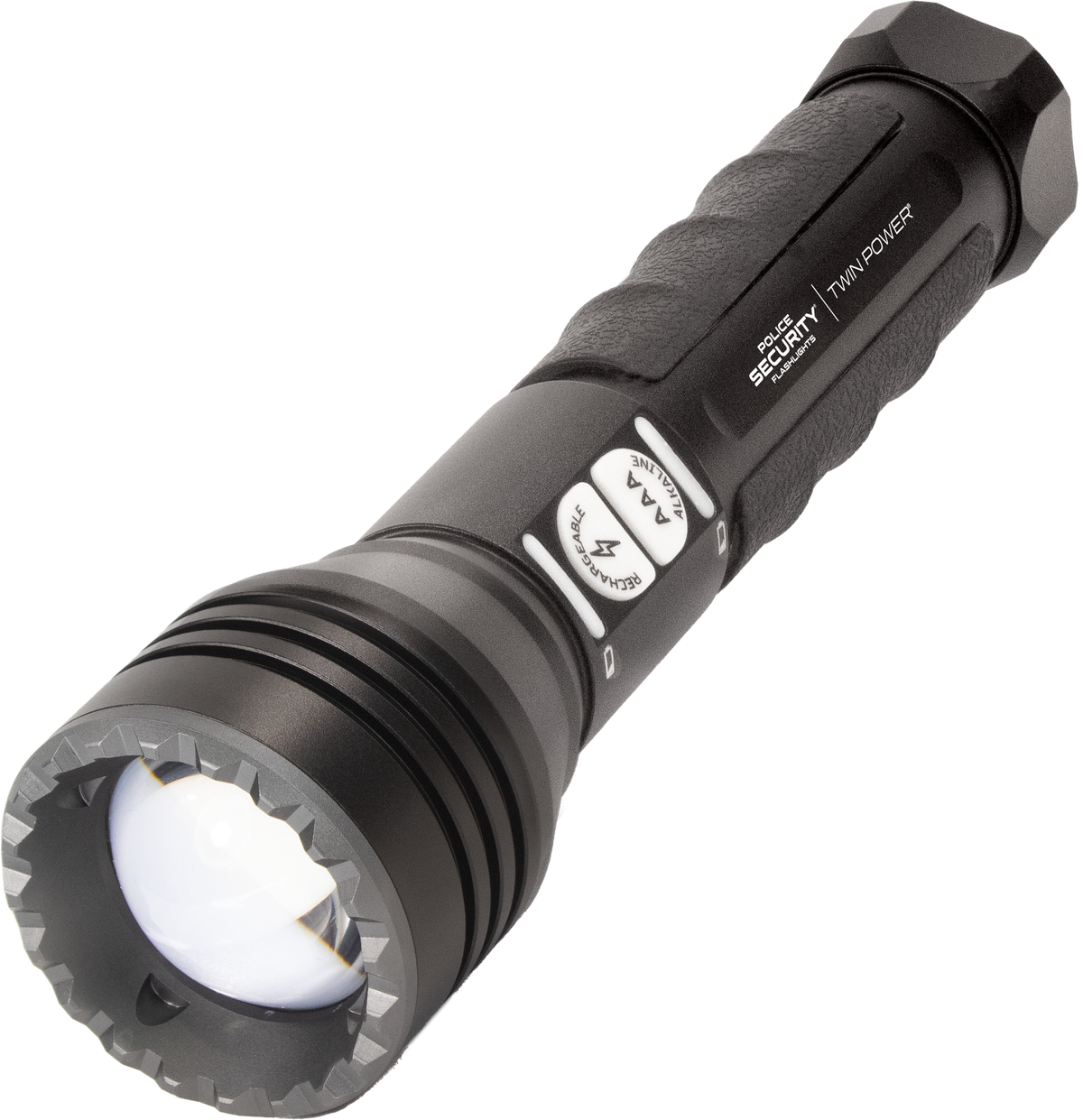 LB Marketing Twin Power Long Throw Flashlight Black 220/450 Lumens White LED