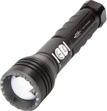 LB Marketing Twin Power Long Throw Flashlight Black 220/450 Lumens White LED