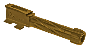Rival Arms RA20G302E Precision V1 Match Grade Glock 43 9mm Luger 3.41" Fluted Threaded Stainless Steel Barrel - Gold PVD