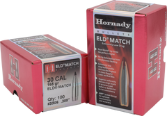 Hornady ELD Match 30 Cal .308 168gr Reloading Bullets - 100/Box