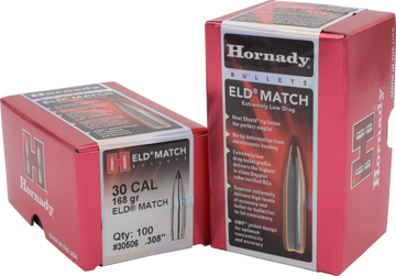 Hornady ELD Match 30 Cal .308 168gr Reloading Bullets - 100/Box
