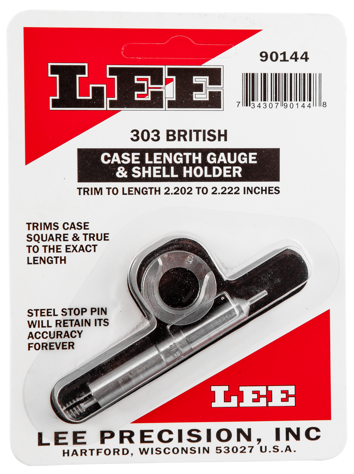Lee Precision 90144 Case Length Gauge 303 British w/ Shell Holder
