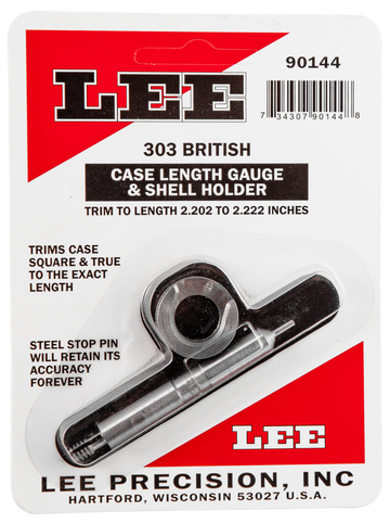 Lee Precision 90144 Case Length Gauge 303 British w/ Shell Holder