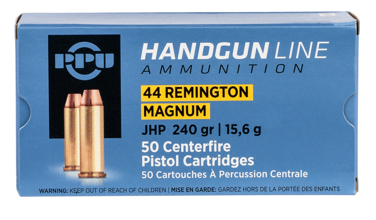 PPU PPH44MH 44 Rem Mag 240gr Jacketed Hollow Point - Box or Case