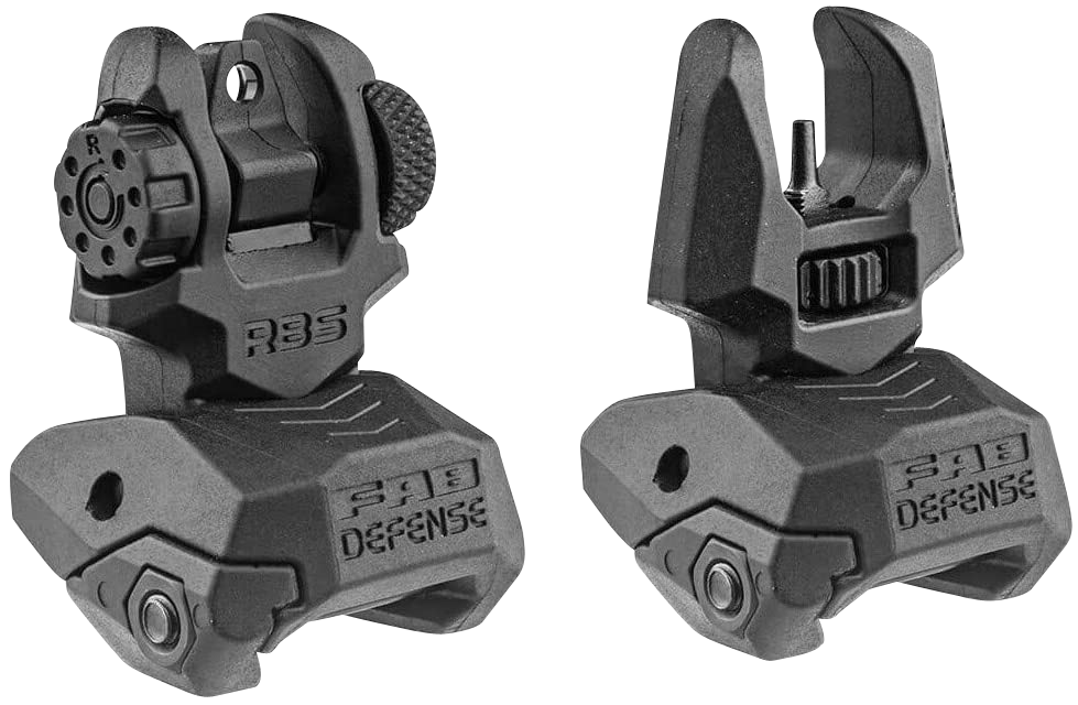 FAB Defense FXFRBS Front/Rear Folding Back-Up Sights AR-15/M16/M4 Dual Aperture Rear Black