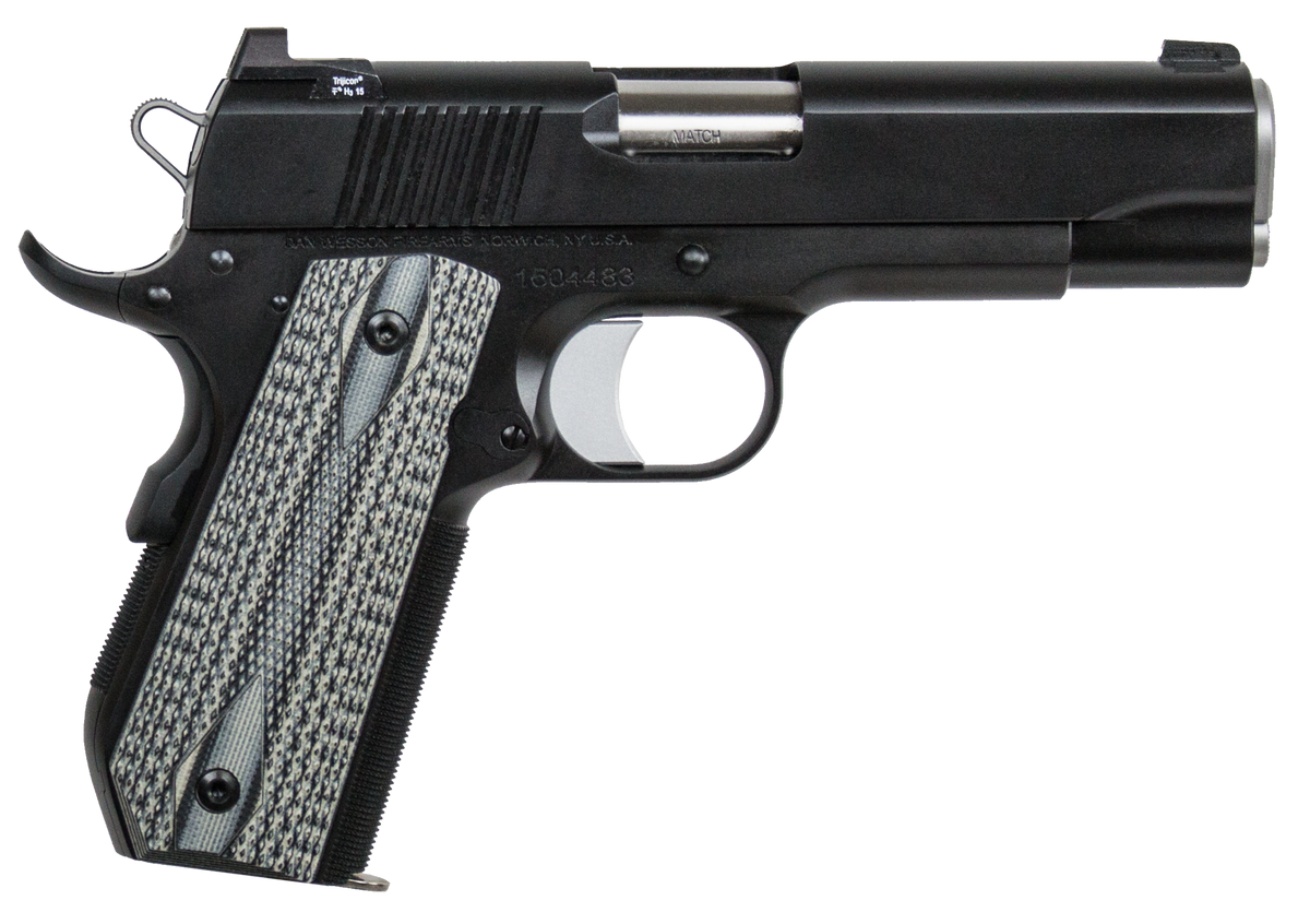 Dan Wesson V-Bob 45 ACP 4.25" 8+1 Semi-Auto Pistol - Black Duty