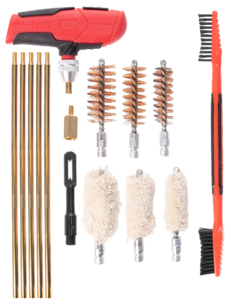 Birchwood Casey SHGCLNKI Shotgun Cleaning Kit 17-Piece Black/Red - Multi-Gauge