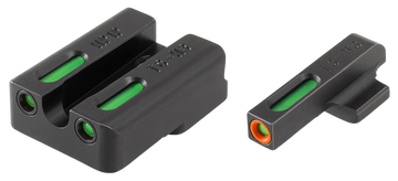 TruGlo TFX Pro HK VP9/VP40/P30/P30SK/P30L/45/45 Tactical Tritium Fiber Optic Sight Set - Black Nitride