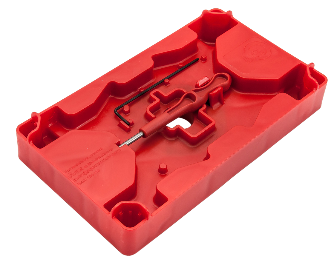 Apex Tactical Specialties 104110 Armorer's Tray & Pin Punch Red Polymer