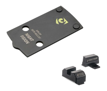 Night Fision SPR-OPBS-507K-HC Optic Plate + Backup Sight Combo - Fits Springfield Hellcat / Holosun 507K