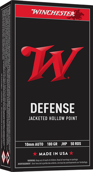 Winchester Ammo USA 10mm Auto 147gr Jacketed Hollow Point 50 Rd - Box or Case