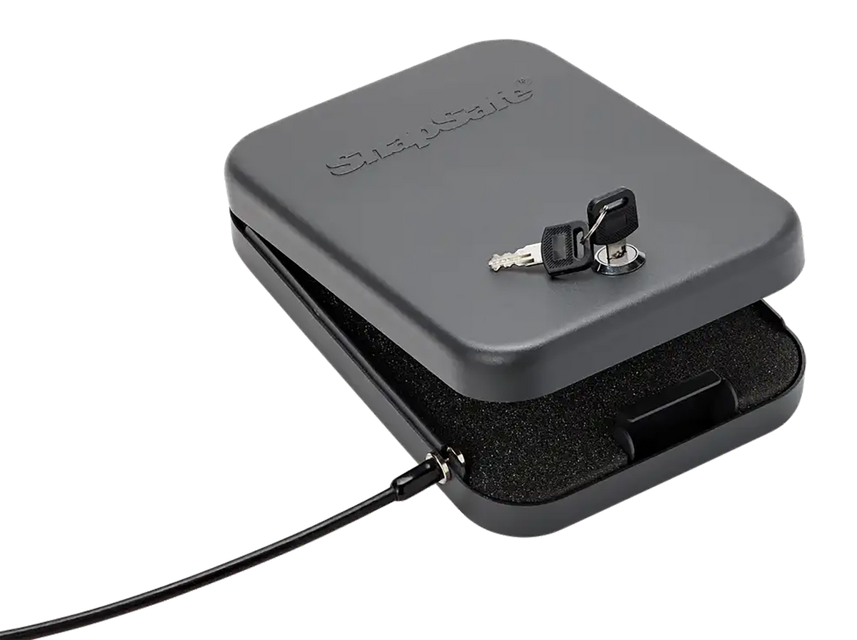 SnapSafe 75200 Lock Box Large Key Entry Black 16 Gauge Steel Pistol Safe