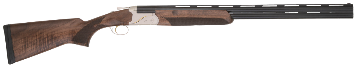 TriStar Trinity II LT 28 Gauge 28" 2-Rd 3" Chamber O/U Break Open Shotgun - Engraved Silver Aluminum Receiver, Turkish Walnut