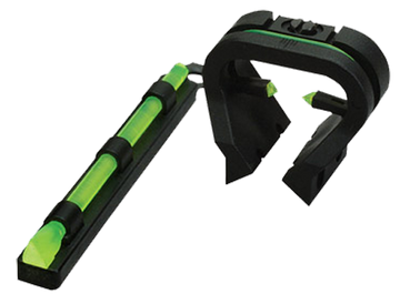 Hiviz TT1001 Tri-Viz Turkey/Deer Shotgun Sight Set Green Fiber Optic Black