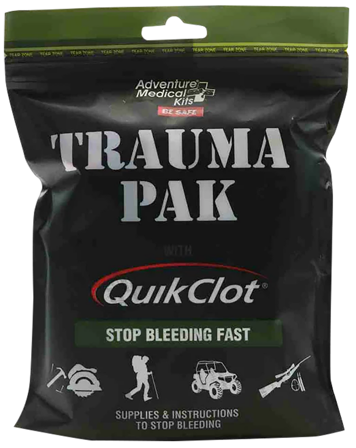 Adventure Medical Kits Trauma Pak with QuikClot 4.4 oz Hemostatic First Aid Kit