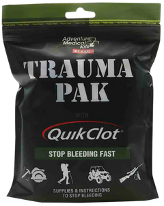 Adventure Medical Kits Trauma Pak with QuikClot 4.4 oz Hemostatic First Aid Kit