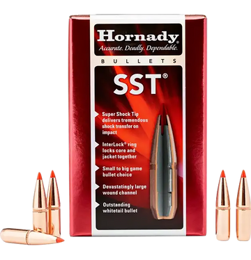 Hornady SST 6.5mm .264 140gr Super Shock Tip Reloading Bullets - 100 Per Box
