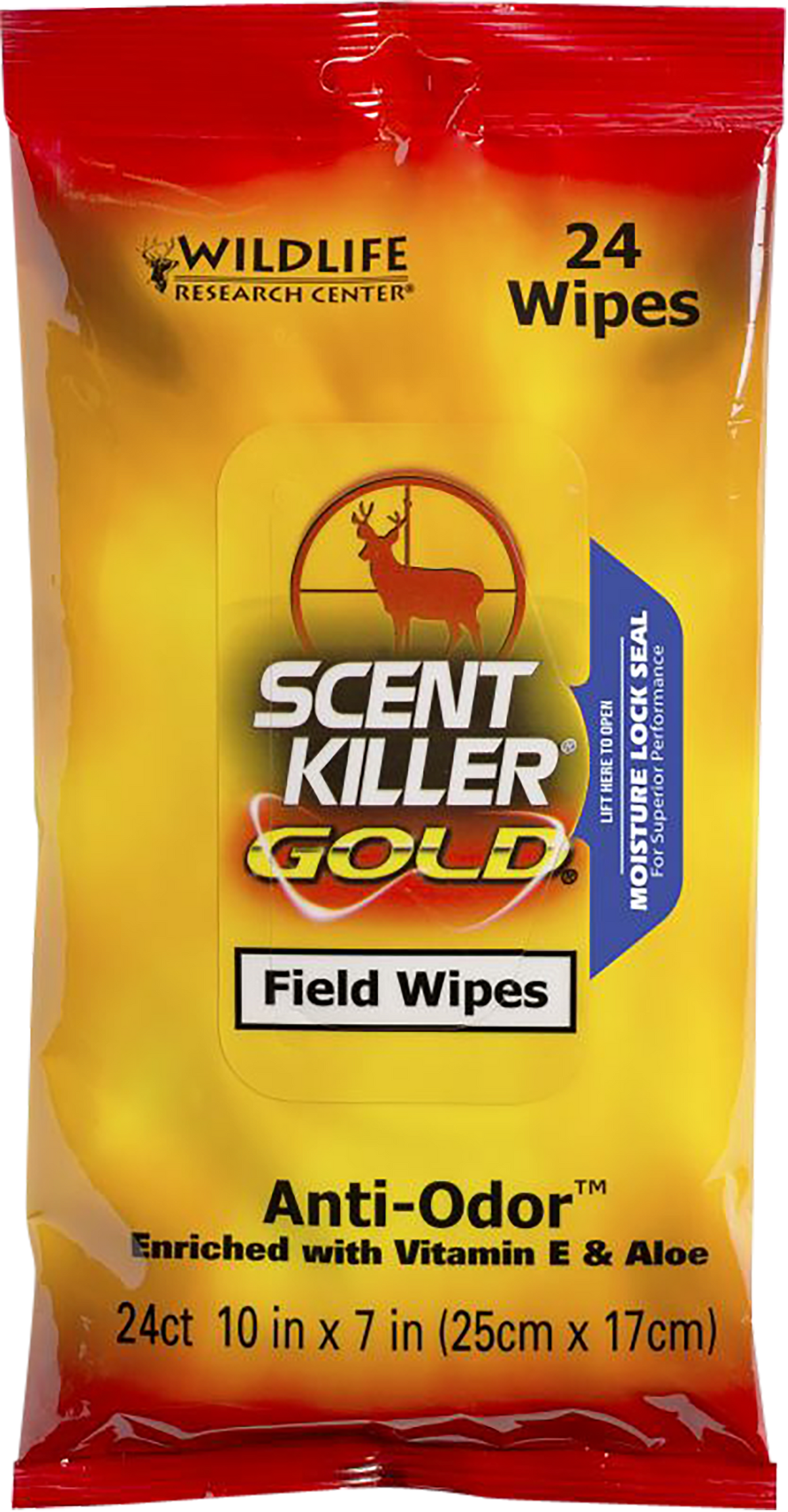 Wildlife Research 1295 Scent Killer Gold Field Wipes Odor Eliminator - 24 Pack