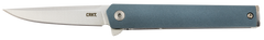 Columbia River CEO Compact 2.61" Folding Plain Satin 1.4116 SS Blue GRN Knife