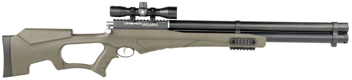RWS Umarex AirSaber Combo PCP 350gr Arrow 1-Shot 41" Bolt Action Air Rifle w/ Axeon 4x32mm Scope
