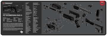 TekMat CZ Scorpion EVO 3 Cleaning Mat 12x36 Black/Gray Rubber - Parts Diagram