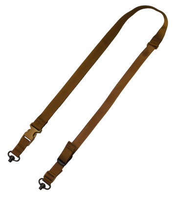 Tacshield T6040CY Tactical Two-Point QD Sling Coyote Tan Webbing - Rifle/Shotgun
