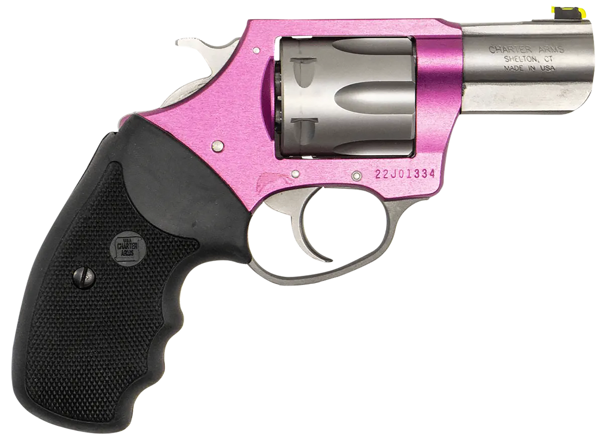 Charter Arms Pink Lady II 38 Special 2.2" 6-Shot SAO Revolver - Matte Stainless / Pink Aluminum