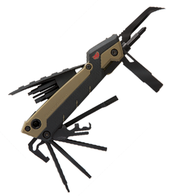 Real Avid Gun Tool Pro AR-15 35-in-1 Multi-Tool OD Green 2.5" Plain Blade