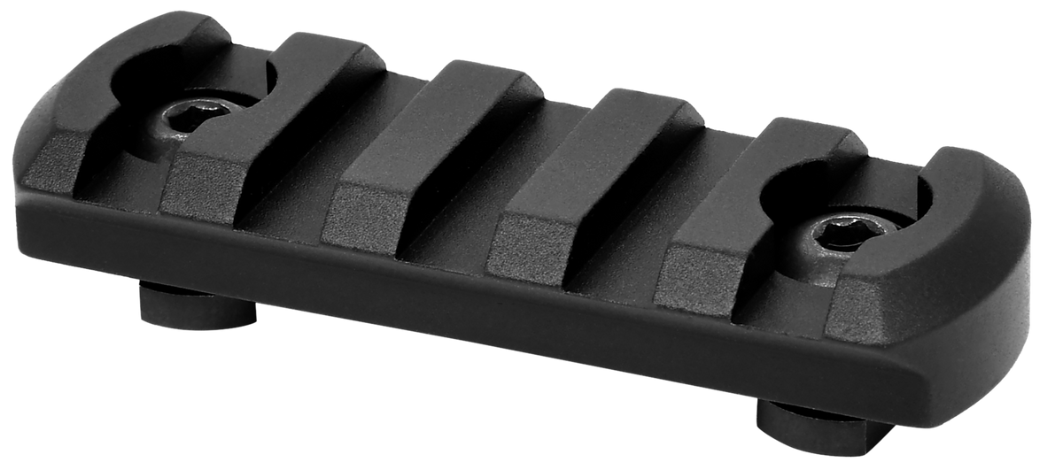 Warne 6202M M-LOK 5-Slot Picatinny Rail - Black Anodized Aluminum