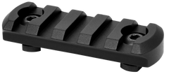 Warne 6202M M-LOK 5-Slot Picatinny Rail - Black Anodized Aluminum