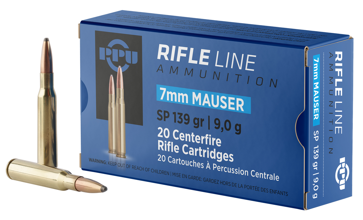 PPU PP7 Metric Rifle 7mm Mauser 139gr Soft Point - Box or Case