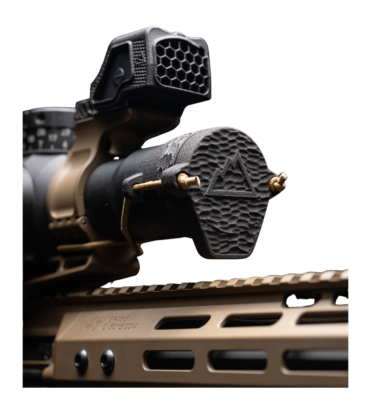 One Hundred Concepts ScopeCap Pro 34mm Flip-Up Scope Cover w/ Kill Flash - Matte Black