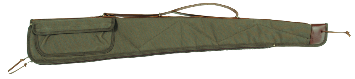 Bob Allen 14535 Canvas Shotgun Case Green 52 in - Self Healing Zipper