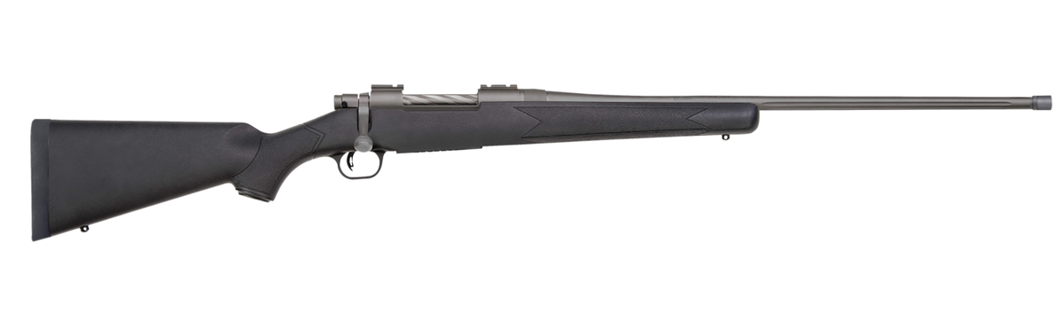 Mossberg Patriot 400 Legend 20" 4+1 Bolt-Action Rifle - Stainless Cerakote Threaded Barrel, Black Synthetic Stock