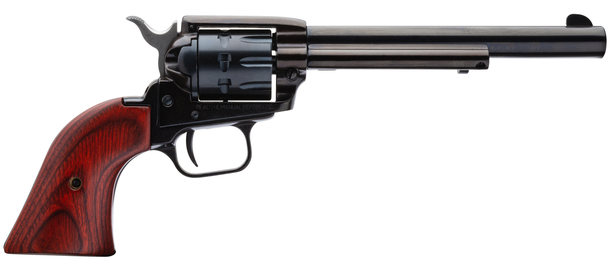 Heritage Mfg Rough Rider 22 LR/22 WMR 9-Shot 6.5" SAO Revolver - Black/Cocobolo