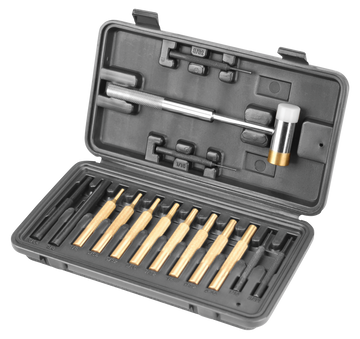 Wheeler 951900 15-Pc Hammer and Punch Set - Nylon/Brass