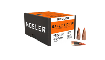 Nosler Ballistic Tip Varmint 22 Caliber (.224) 40gr Spitzer Point 100/Box