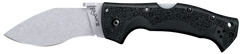 Cold Steel Rajah III 3.5" Folding Drop Point Plain Edge AUS-10A Stonewashed Black Griv-Ex Handle
