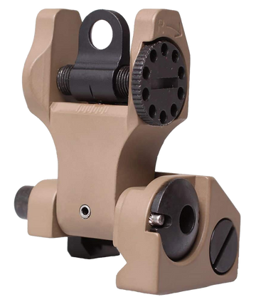 Troy Industries Rear Folding BattleSight Round AR-15 Flat Dark Earth