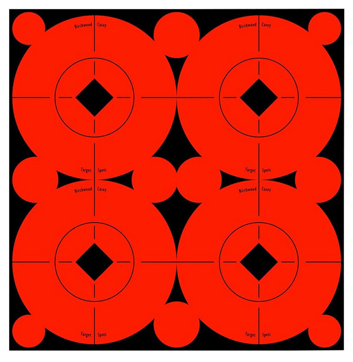 Birchwood Casey 33903 Target Spots Self-Adhesive Paper 3" Bullseye Black/Orange 40 Pack