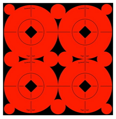 Birchwood Casey 33903 Target Spots Self-Adhesive Paper 3" Bullseye Black/Orange 40 Pack