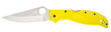 Spyderco Stretch 2 XL Lightweight Salt 3.95" H-2 Plain Edge Yellow FRN Folding Knife